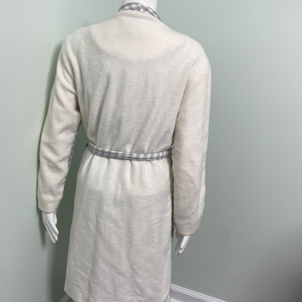 ANTHROPOLOGIE Saturday Sunday Robe Gray Checkered Pattern - Picture 7 of 12